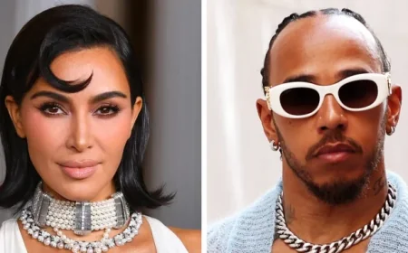 Kim Kardashian and Lewis Hamilton Share Kiss on Malibu Beach