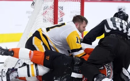 Flyers, Penguins Jam 11 Players into Penalty Box After Game 3 Brawl