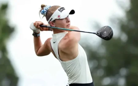 Chevron Championship: Korda leads after opening 65 as Mimi Rhodes impresses