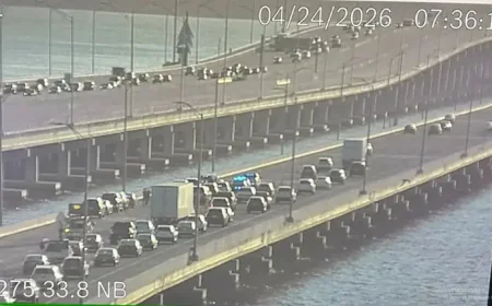 Howard Frankland Bridge Delays After Police Activity Spur Friday Morning Lane Closures