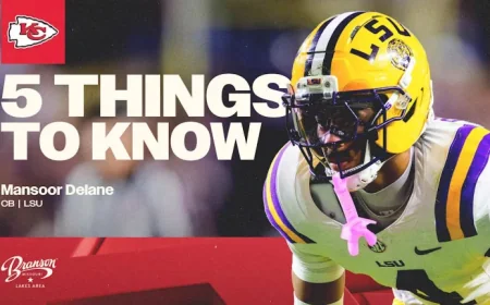Top 5 Facts About Chiefs’ New Cornerback Mansoor Delane