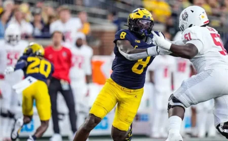 Derrick Moore: Lions trade up 6 spots to grab Michigan DE at No. 44