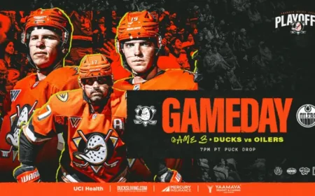 Ducks Game shifts to Anaheim with series tied 1-1