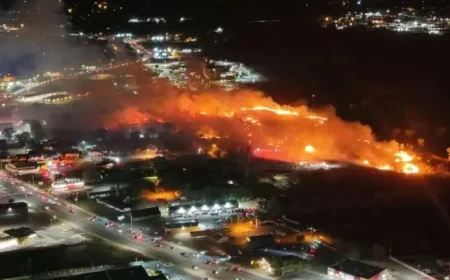 Espanola Fire Forces Families Out as a Brush Fire Grows in Real Time