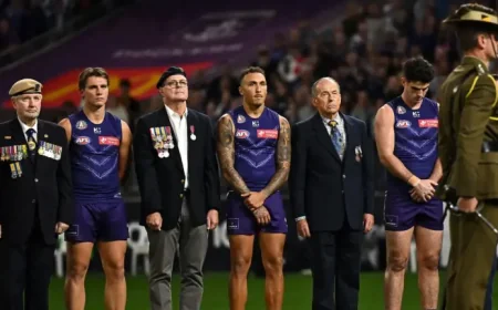 Dockers Game: Fremantle’s Len Hall tribute turns a football night into something bigger