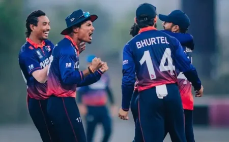 Icc Cwc League 2: Nepal Close In On UAE After Late Collapse