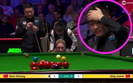 Football Scores Drama at the Crucible: Zhao Leads Ding as Trump Levels Vafaei