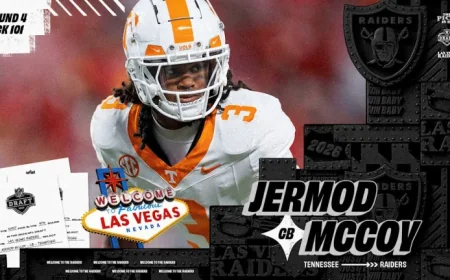 Raiders Draft CB Jermod McCoy with 101st Pick in 2026 NFL Draft