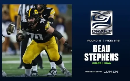 Beau Stephens: Seahawks Trade Into Fifth Round for Iowa Guard in 2026 Draft