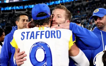 Sean McVay Praises Matthew Stafford’s Reaction to Ty Simpson Draft Pick