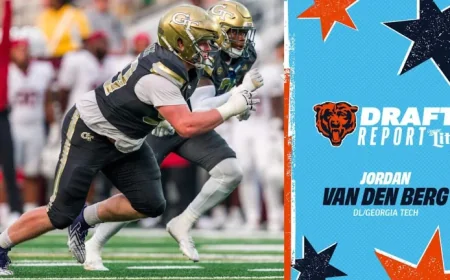 Bears Draft Georgia Tech’s Jordan van den Berg at 213th Overall