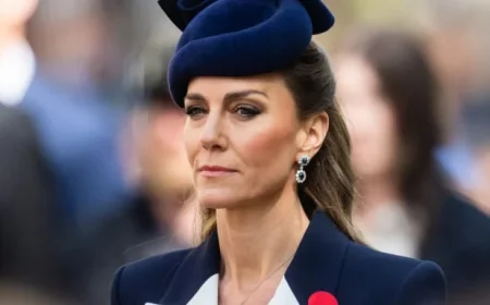 Kate Middleton Shines in Elegant New Navy-Blue Dress Appearance