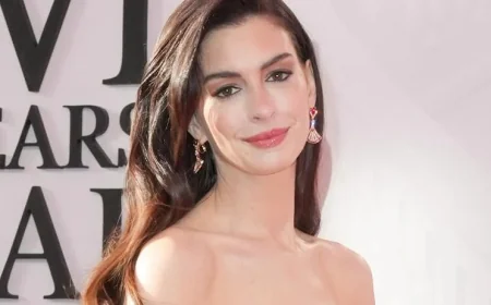 Anne Hathaway Dazzles in Dark Lingerie for Vogue Australia’s Photoshoot