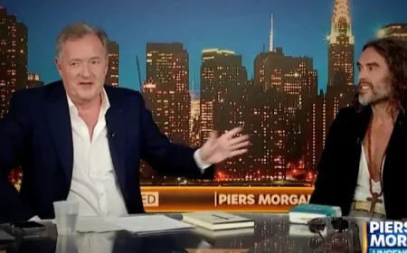 Piers Morgan Challenges Russell Brand on Court Case Bible Verse