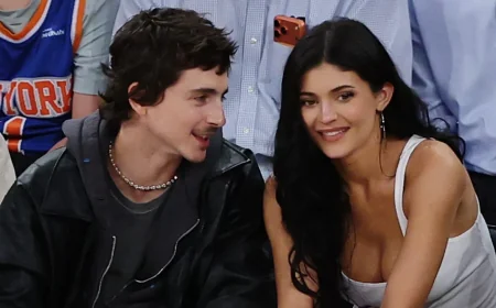 Timothee Chalamet and Kylie Jenner draw eyes at Knicks Game 5