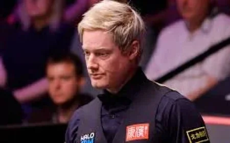 Robertson Leads John Higgins 9-7 in Crucible Quarter-Final