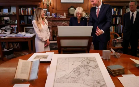Queen Camilla gifts Roo doll as Anna Wintour visits New York library