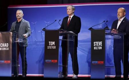 Becerra Presses Hilton as California Governor Race Polls Center Debate