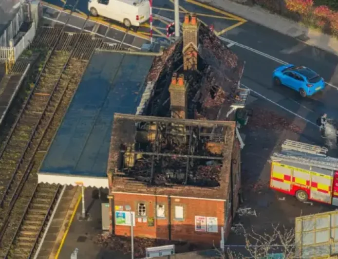Oulton Broad North railway station fire disrupts services after overnight blaze