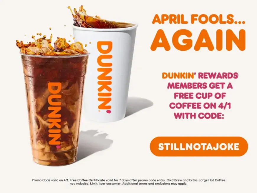 Dunkin Free Coffee April 1 2026: The 1,000,001-Cup Giveaway That Tests Rewards Loyalty and April Fools’ Trust