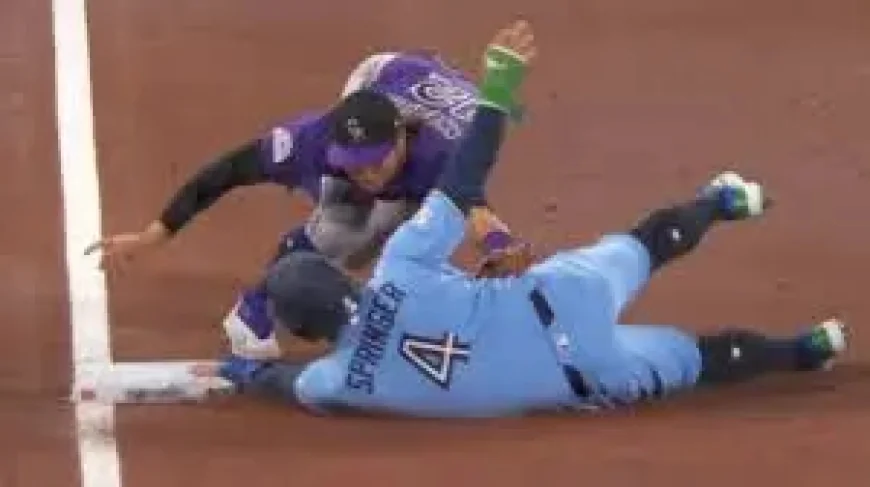 Davis Schneider Rips RBI Double as Springer Swims into Third: Early Offence Shifts Game