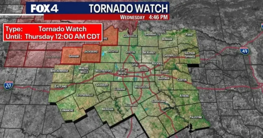 San Antonio: Tornado Watch Issued for Parts of North Texas as Overnight Storms Move Toward DFW