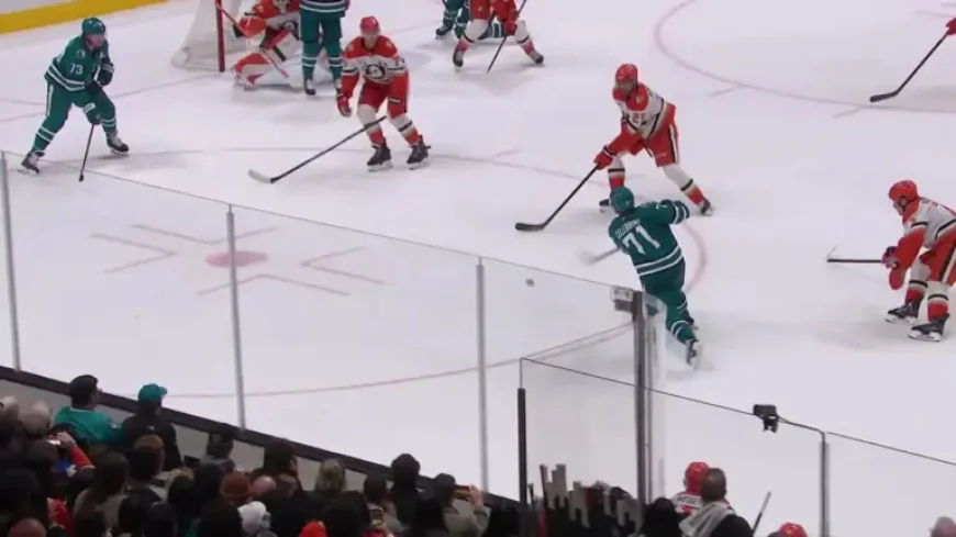 Celebrini hits 100 points: Sharks teenager joins NHL’s rarest club after three-point night