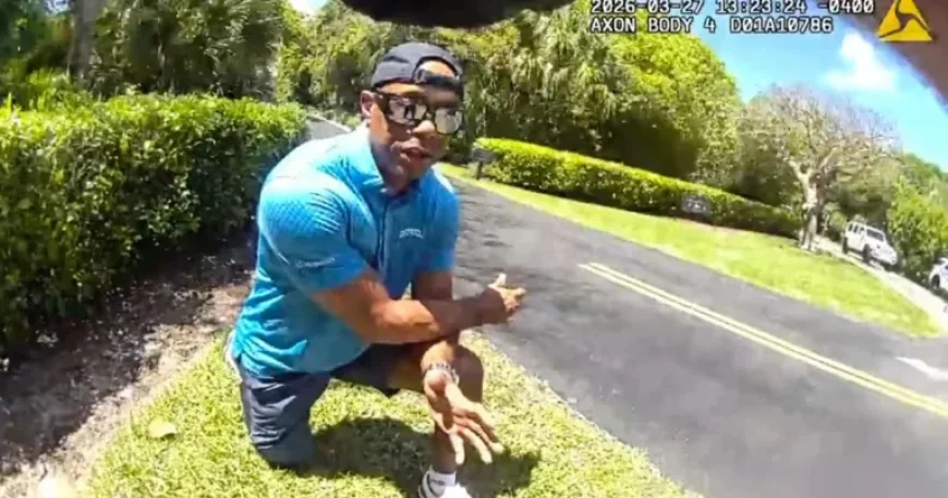 Tiger Woods Arrest: Body Cam Footage Shows Handcuffing Post-Florida Crash