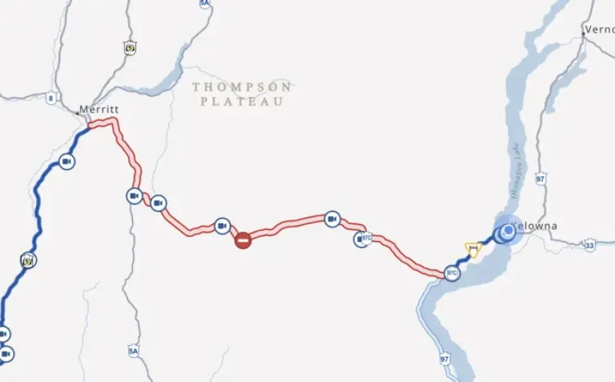 Kelowna puzzle: Highway 97C reopened after midnight despite 106-kilometre shutdown