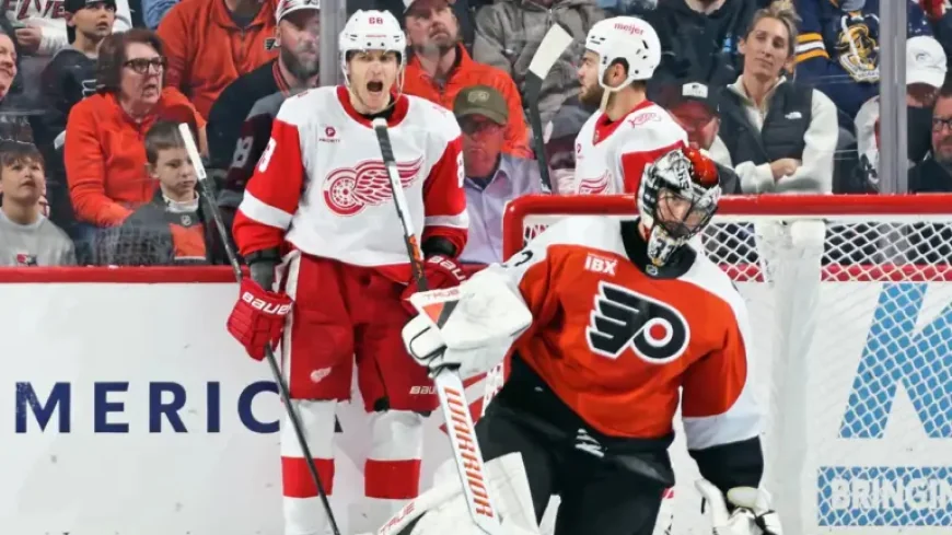 Kane has 3 points, Red Wings defeat Flyers