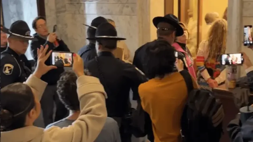 Idaho bathroom bill protests end in arrests, as a Capitol restroom becomes the front line