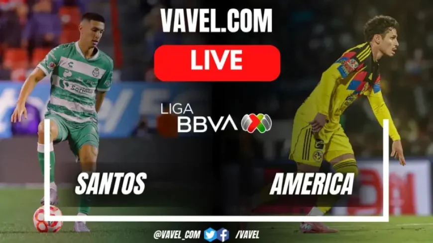 Santos – América as the match kicks off at 0-0