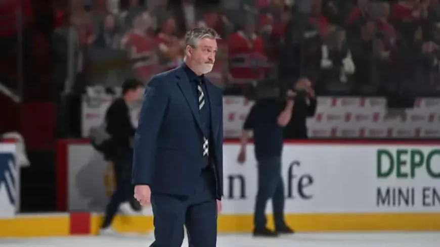 Mathieu Darche Patrick Roy after the last four games