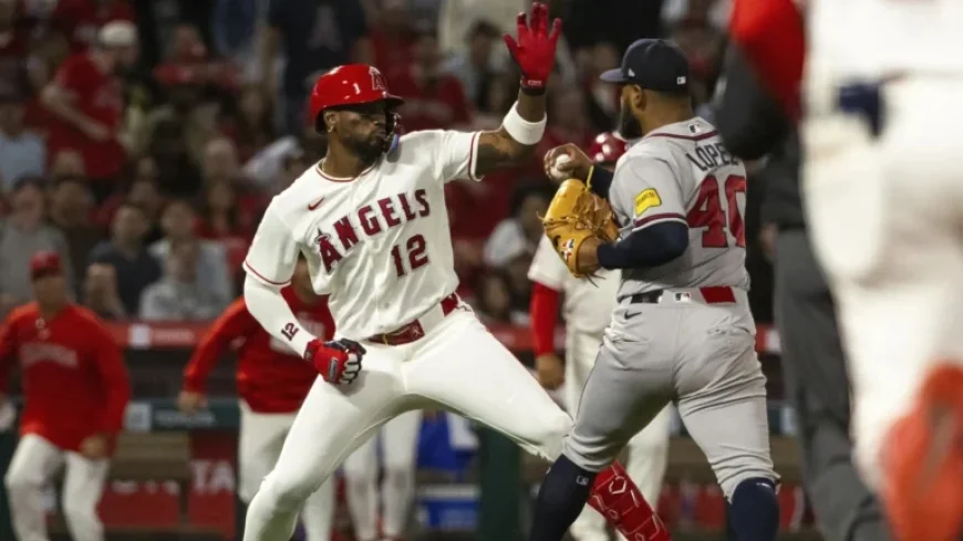 Jorge Soler, Reynaldo Lopez Ejected in Angels vs. Braves Brawl