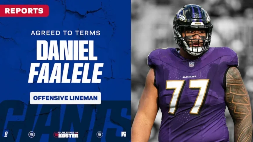 Giants Finalize Agreement with Daniel Faalele, Awaiting Physical Exam