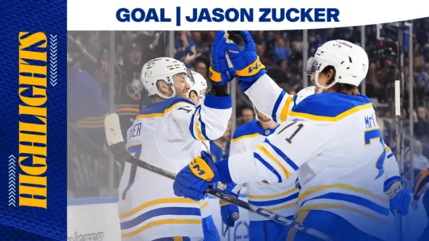Jason Zucker delivers a goal at Madison Square Garden for the Buffalo Sabres