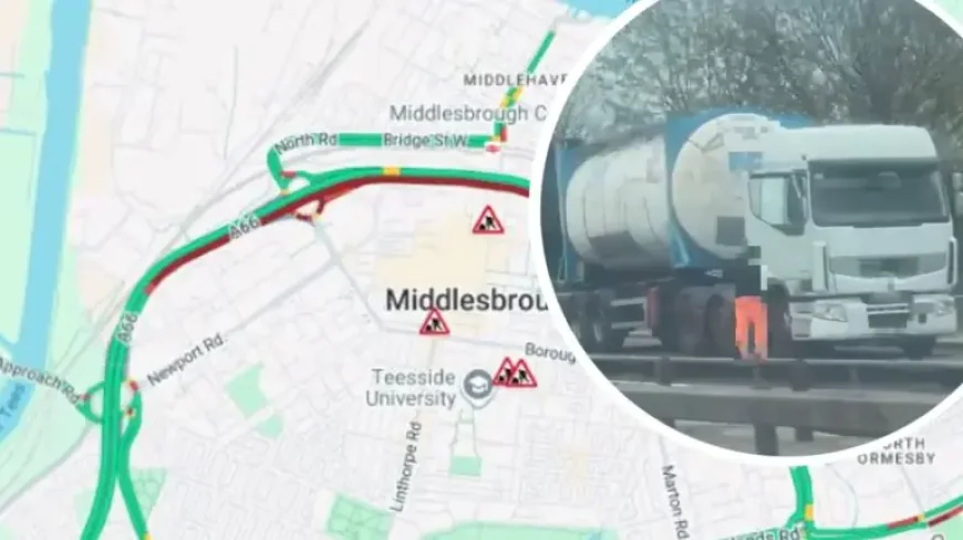 Teesside Live: A66 closure in both directions exposes 3 warning signs after Cannon Park crash