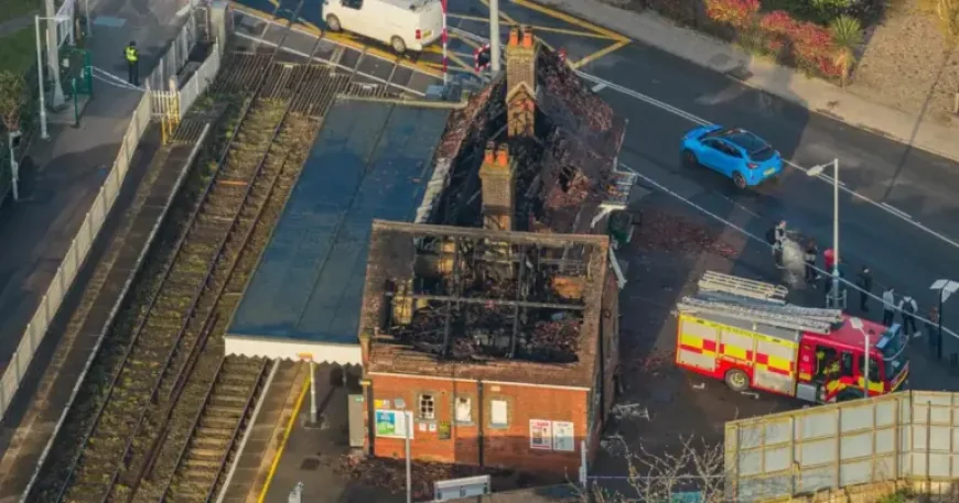 Oulton Broad North railway station fire disrupts services after overnight blaze