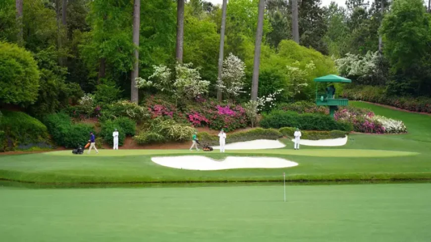 Kristoffer Reitan at Augusta National as the Masters’ evening machinery takes over
