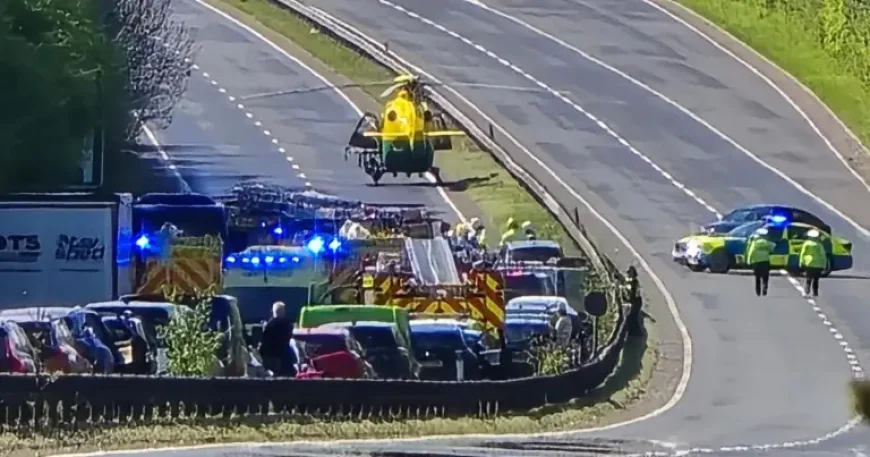 A303 Crash Causes Road Closure and Severe Delays Near Andover