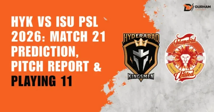 Islamabad United Vs Hyderabad Kingsmen: 3 Numbers That Define the PSL 2026 Match 21 Stakes