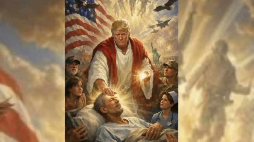 Trump Posts AI Jesus Painting on Truth Social After Attacking Pope Leo XIV