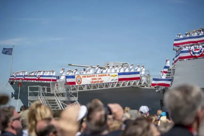 Arleigh Burke-class Destroyer USS Harvey C. Barnum Jr. Commissioning Carries a 1,800-Guest Message