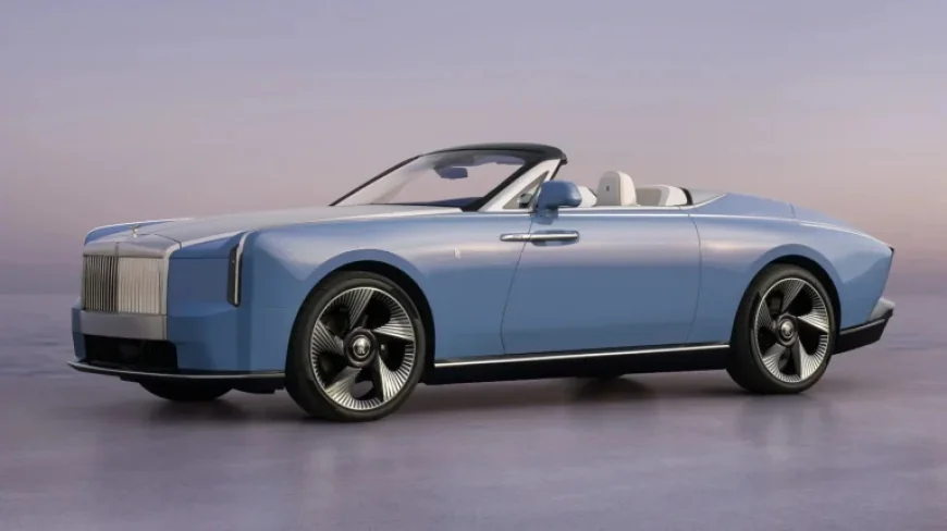 Rolls-Royce Unveils 18.9-Foot Electric Convertible ‘Project Nightingale’ with Chrome Tail Fins