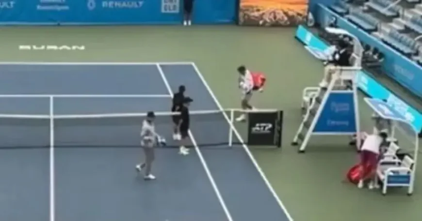 Liam Broady as Play Is Suspended in Busan