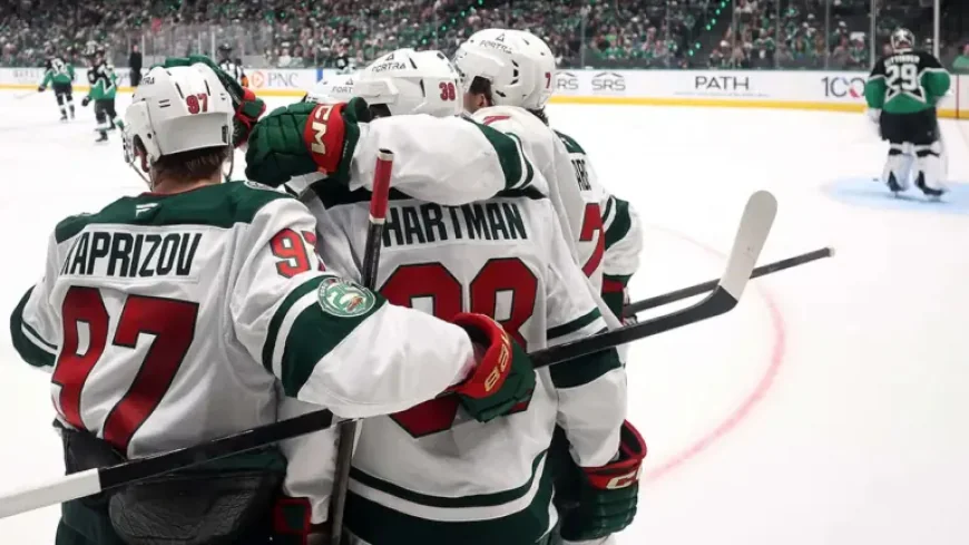 Ryan Hartman extends the lead from the doorstep as Wild build playoff edge