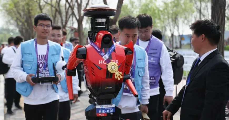 Humanoid Robots Outpace Humans in Beijing Half-Marathon, Demonstrating Swift Advancements