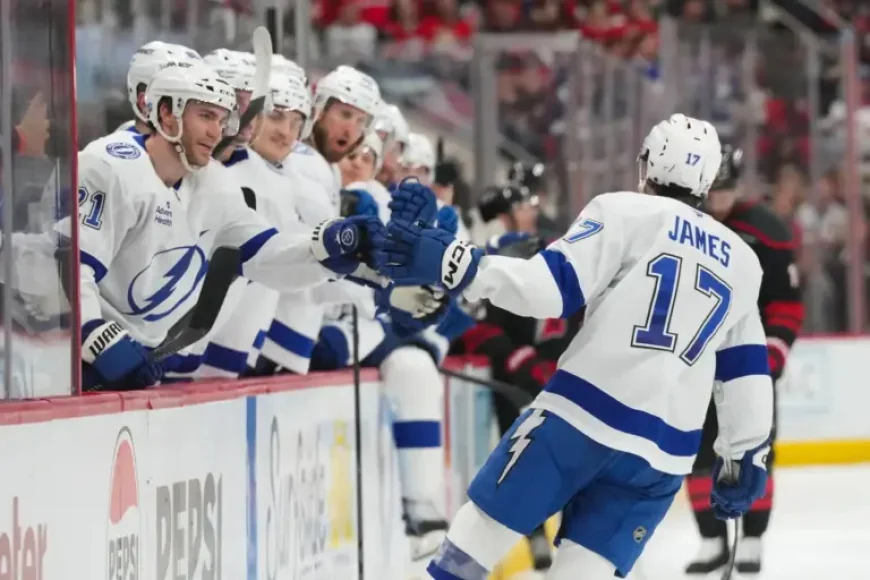 Dominic James returns from IR as the Lightning reshape their Game 1 lineup