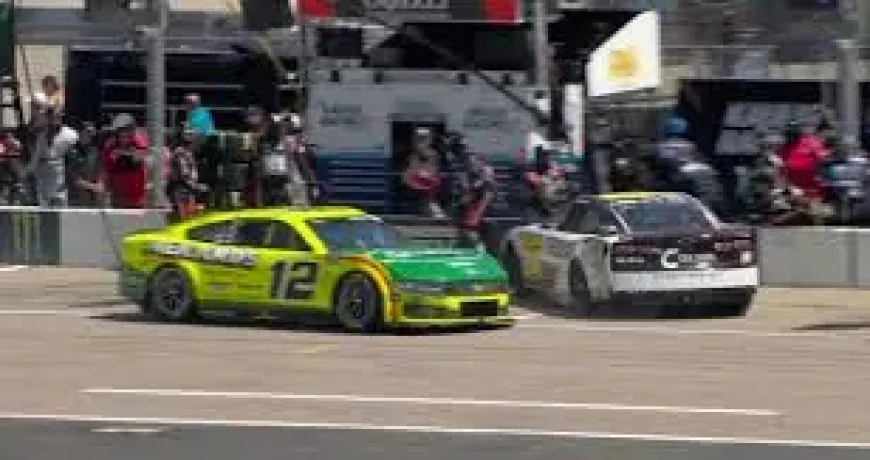 Ryan Blaney Aj Allmendinger Pit Road: Blaney spins Allmendinger in Kansas clash