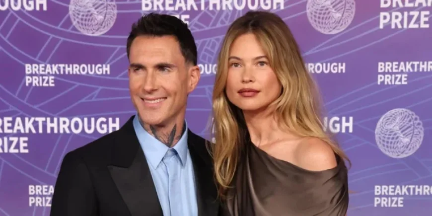 Adam Levine and Behati Prinsloo Shine at Breakthrough Prize Red Carpet Event